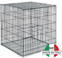 Gabbione Rigido con Rete Elettrosaldata Filo Zinco Alluminio 5,5 mm Dimensione Mt 2X1X0.5