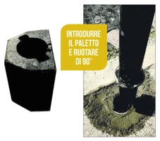 Base Sfilabile Per Paletto 'Firenze' - Dimensioni: 190X190X225 mm - 2