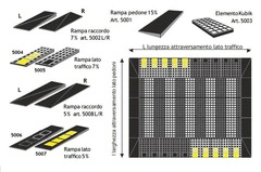 Attraversamenti Pedonali in Gomma Riciclata composti da Moduli Componibili Eco-sostenibili in Gomma - 3