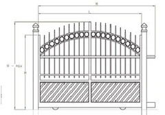 Cancello  Scorrevole  Standard Zincato e Verniciato - con Serratura Manuale - Linea California - 3