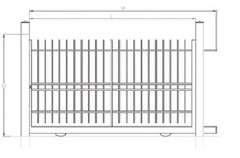 Cancello Scorrevole Standard Zincato e verniciato - con Serratura Manuale - Linea Florida
