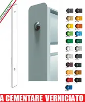 Piantana a Cementare Verniciata Profilo 60X7mm Per Recinzione Modulare 'Linear' Orizzontale