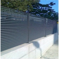 Piantana a Cementare Verniciata Profilo 60X7mm Per Recinzione Modulare 'Linear' Orizzontale - 2