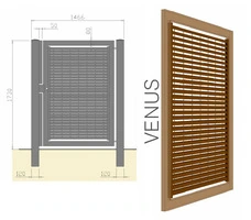 CANCELLO PEDONALE BATTENTE 'VENUS' ZINCATO E VERNICIATO - MISURA : cm 146,6 X 173 h - 3