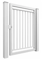 CANCELLO PEDONALE BATTENTE 'PEGASO' ZINCATO A CALDO - MISURA : cm 146,6 X 173 h