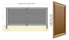 CANCELLO CARRABILE BATTENTE A DUE ANTE 'VENUS' ZINCATO E VERNICIATO Varie Misure - 2