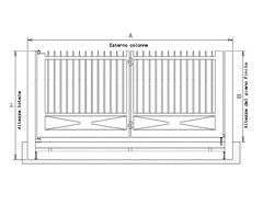 Cancello Linea Design con Apertura a Libro Zincato a Caldo con Diverse Tamponature - Varie Misure - 2