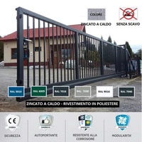 Cancello Scorrevole Autoportante PI 130 Zincato e Verniciato colore ral 7016/mat - cm 430 x h 230 cm