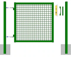 SECONDA SCELTA - Cancello Garden - con Rete Saldata 50X50X4 mm -  Telaio 35/40 mm - Dimensione: cm10 - 3
