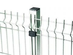 Palo Tubolare Quadro Bianco 50X50 mm -  Altezza Palo 230 cm - Completo di 3 Piastrine - 2
