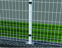 Palo Tubolare Quadro Bianco 50X50 mm -  Altezza Palo 230 cm - Completo di 3 Piastrine - 3