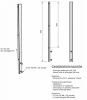 Prolunga dritta per Paletto Recinzioni a 'T' in Ferro Plastificato Verde mm30X30 L 65 cm - 3
