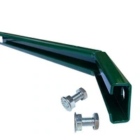 Prolunga interna a 45° per Paletto Recinzioni a 'T' in Ferro Plastificato Verde mm35X35 L 50 cm - 2
