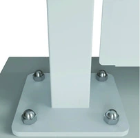 .Piantana in Ferro Tubolare Quadro a Tassellare 50x50 mm Zincato -Linea Kansas Righe (Completa di bu - 3