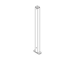 .Piantana in Ferro Tubolare Quadro a Tassellare 50x50 mm Zincato e Verniciato -Linea Kansas Righe (C