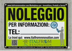Cartello Noleggio Standard Italfrom Renovation (10pz) - in PVC per esterno - Formato A5