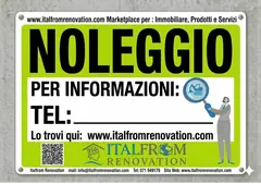 Cartello Noleggio Standard Italfrom Renovation (10pz) - in cartoncino per interno - Formato 48x33 cm
