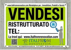 Cartello Immobiliare Vendesi Ristrutturato (10pz) - in cartoncino per interno - Formato 48x33cm