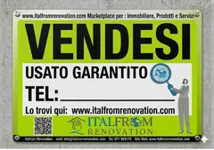 Cartello Veicoli Vendesi Usato Garantito (1pz) - in Lamiera per esterno - Formato A5