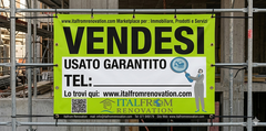 Striscione Veicoli Vendesi Usato Garantito (1pz) - in PVC per esterno - Formato 50x100 cm