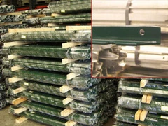 Recinzione Completa 25mt  Lineari Rete Metallica Plastificata (Rete h125 cm) (Maglia:mm75X50) con Paletti Posti nel Cemento - 4