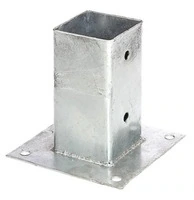 Supporto Zincato a Tassellare per Palo in Legno 71 x 71 mm