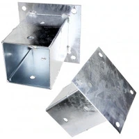 Supporto Zincato a Tassellare per Palo in Legno 71 x 71 mm - 2