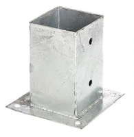 Supporto Zincato a Tassellare per Palo in Legno 91 x 91 mm