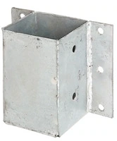 Staffa Supporto Zincato a Tassellare per Palo in Legno 91 x 91 mm