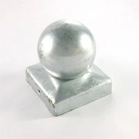 Copripalo  Zincato a Caldo con Sfera per Pali Quadro in Legno - 71 x 71 mm