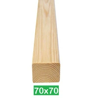 Morali Impregnati in Legno di Pino Nordico Impregnate- Trattati Classe III - 70x70 - H100cm