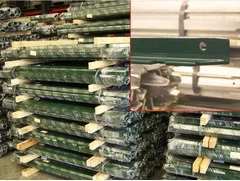 Recinzione Completa 25mt  Lineari Rete Metallica Plastificata (Rete h125 cm) (Maglia:mm50X50) con Paletti nel Cemento - 3