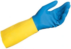 Mapa GUANTI IN NEOPRENE DUO-MIX 405 Col. Blu/giallo tg.10