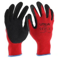 Utilia GUANTI IN LATTICE/NYLON Col. Rosso/nero tg. 7