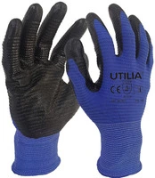 Utilia GUANTI IN NYLON/NITRILE Col. Blu/nero tg. 8