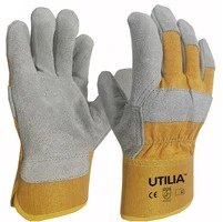 Utilia GUANTI IN PELLE CROSTA BOVINA  tg. 11 dorso giallo