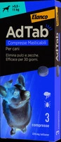 Elanco ANTIPARASSITARIO COMPRESSA MASTICABILE AdTab x cani  5,5÷11 kg. (cf. 3 compr. da 225 mg)