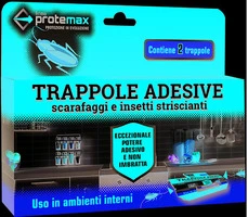 TRAPPOLA ADESIVA PER SCARAFAGGI ED INSETTI STRISCIANTI PZ 2  cm. 21x17