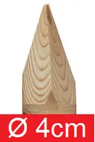 Pali in Legno di Pino Nordico con Punta Torniti Impregnati - Trattati Classe III - Diametro: 4cm - H200cm
