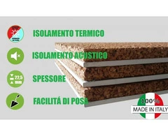 Pannello Accoppiato Cartongesso e Sughero Naturale per Isolamento Termico/Acustico - Spessore 22,5 mm - 120 X 50 cm - Italfrom