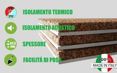 Pannello Accoppiato Cartongesso e Sughero Naturale per Isolamento Termico/Acustico- Spessore 52,5 mm - 120 X 50 cm - Italfrom
