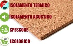 2 Pannelli in Sughero Naturale per Isolamento Termico/Acustico-100x50x3 cm - 1MQ