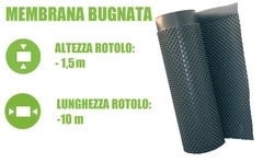 Membrana Bugnata Impermeabilizzante In Polietilene Ad Alta Densità H 1,5x10 M - Italfrom