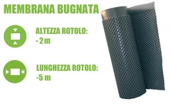 Membrana Bugnata Impermeabilizzante In Polietilene Ad Alta Densità H 2x5 M - Italfrom