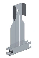Gancio Dritto Foro Passante Diametro 5 mm per Montanti a C 15/48/15 e 27/48/27 Bordo Arrotondato - Confezione 10 Pezzi