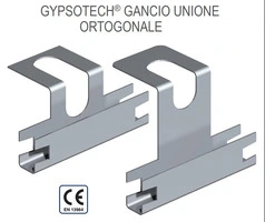 Gancio Unione Ortogonale per Montanti a C 15/48/15 Bordo Schiacciato - Confezione 10 Pezzi - 2