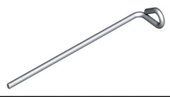 Tondino ad Occhiello a 90° ø 4 mm Lunghezza 200 cm - Confezione 10 Pezzi