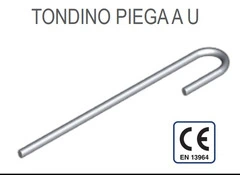 Tondino Piega a 'U' ø 4 mm Lunghezza 50 cm- Confezione 10 Pezzi - 2