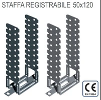 Staffa Registrabile 50X120 mm - Confezione 10 Pezzi - 2
