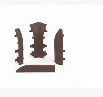 CONF. 5 PZ ACCESSORI MONTAGGIO PER BATTISCOPA PVC COLORE NOCE